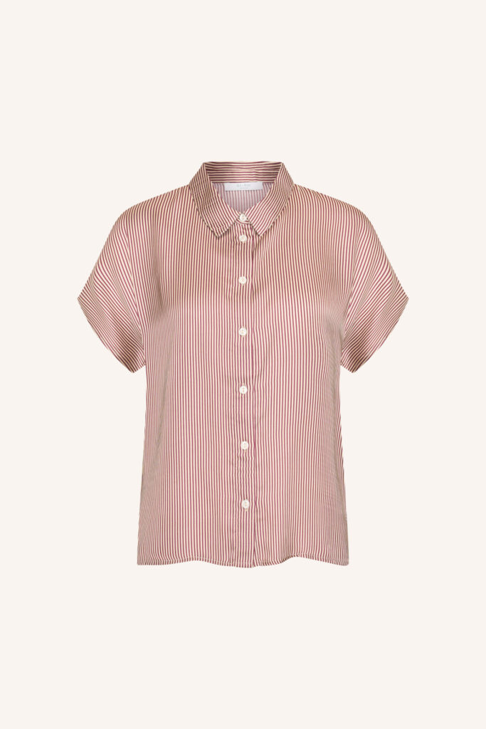 By-Bar blouse Karly viscose wine stripe