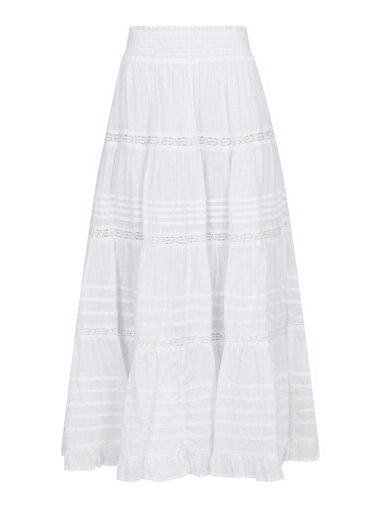 Neo Noir rok Felicia S Voile White