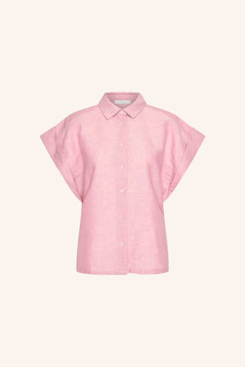 By Bar Pixie linen blouse dusty pink