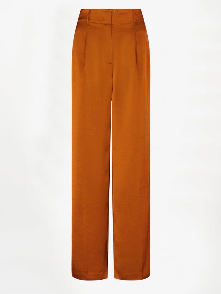 Dante6 Onique wide leg satin pants Sunset orange