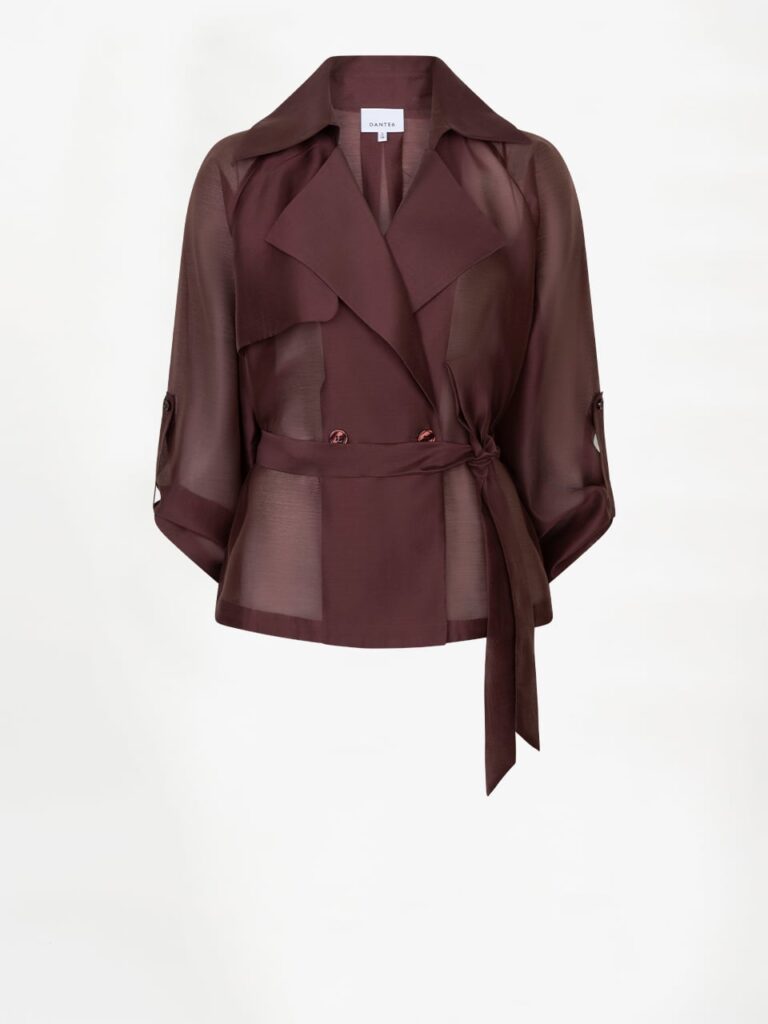 Dante6 Svea short trench blazer Cacao berry
