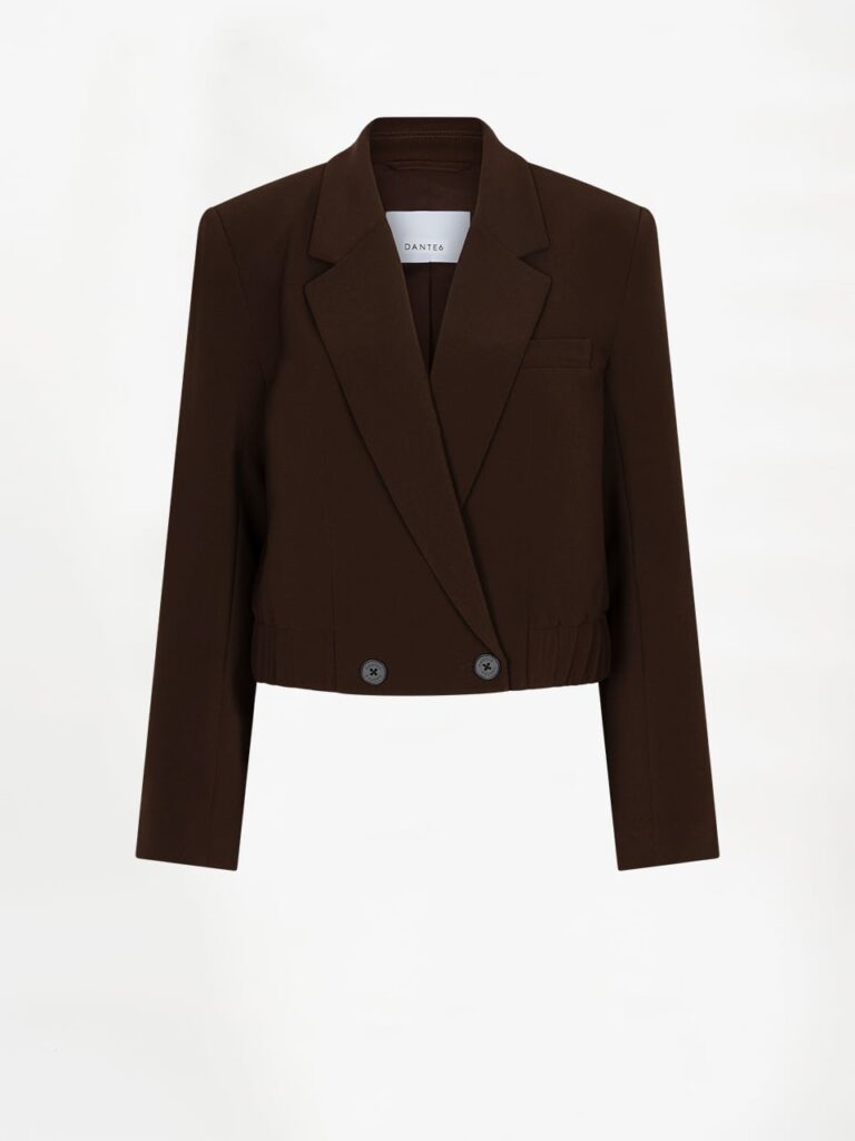 Dante6 Reilley cropped blazer-jack Espresso brown