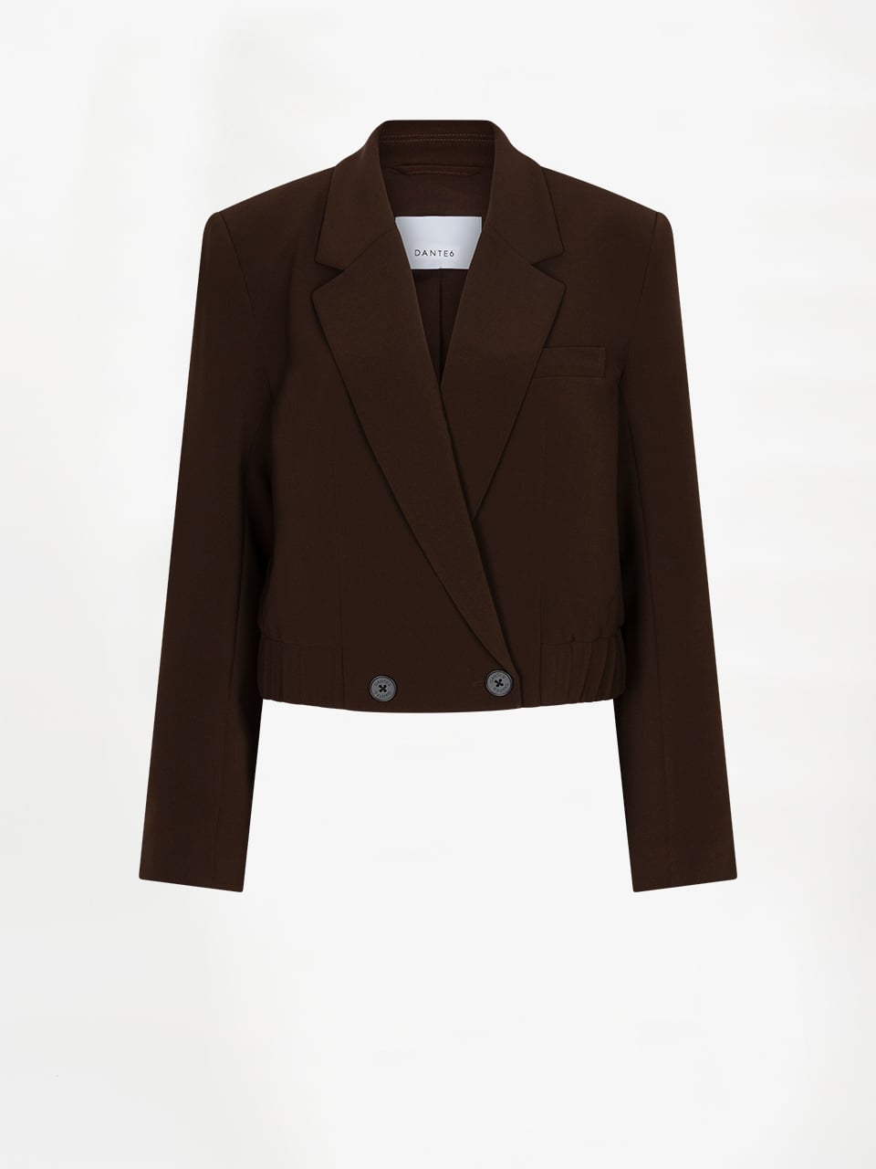 Dante6 Reilley cropped blazer-jack Espresso brown