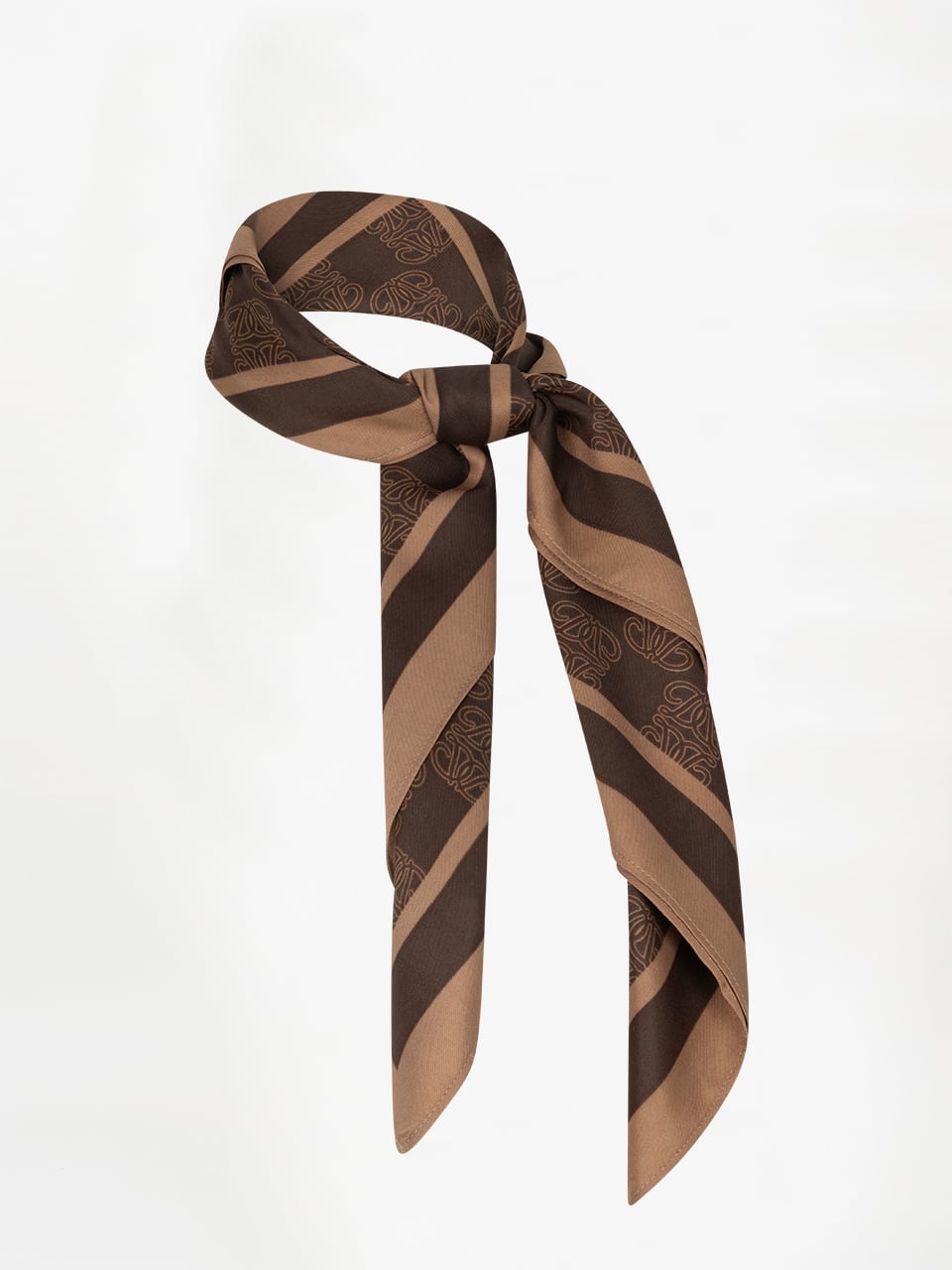 Dante6 Monogram printed scarf Espresso brown