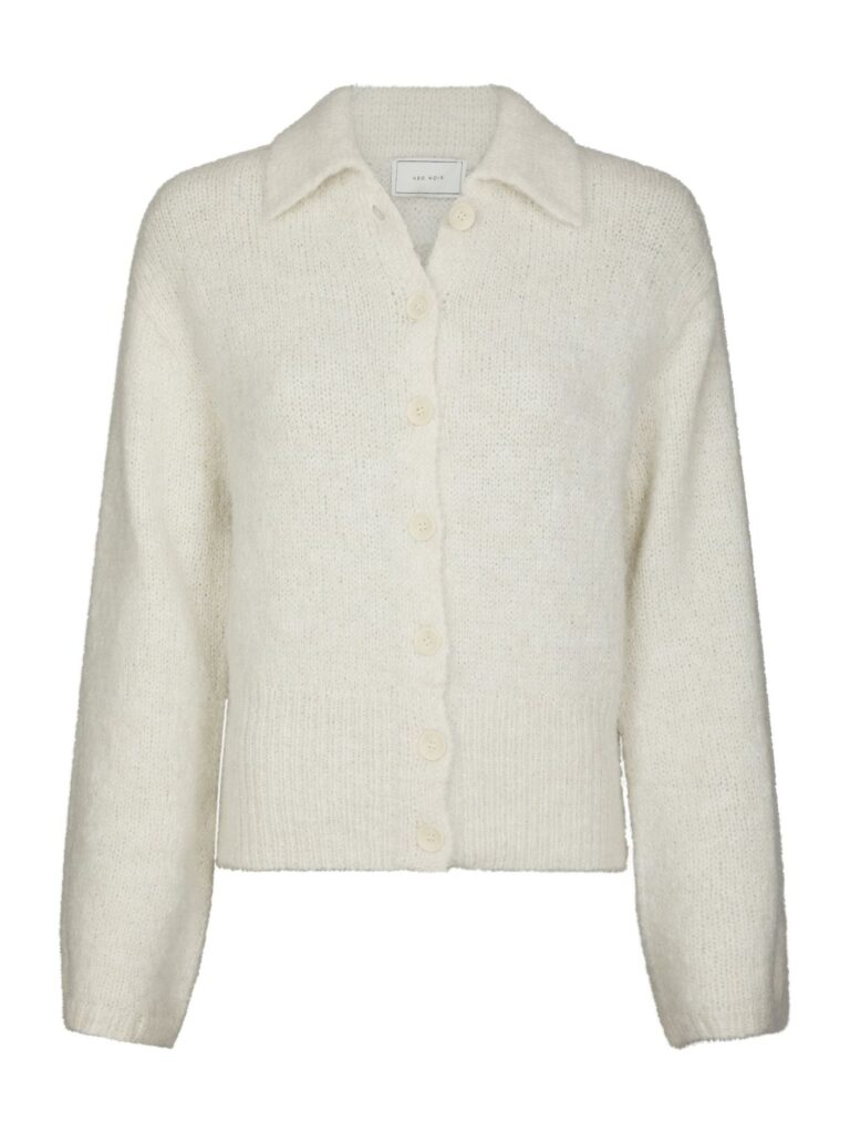 Neo Noir Ramera Fluffy knit cardigan Off white