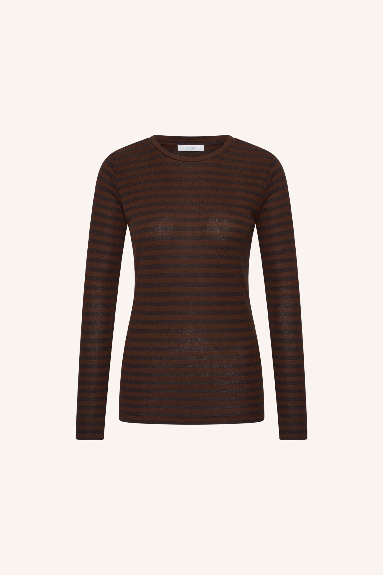 By-Bar basic top melange coffee bean stripe