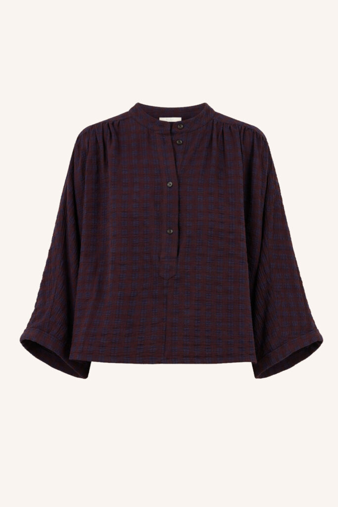 By-Bar blouse Jess wine check