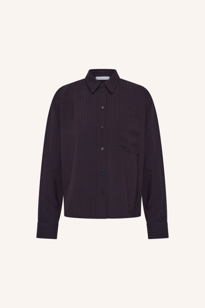 By-Bar blouse Lise wine stripe