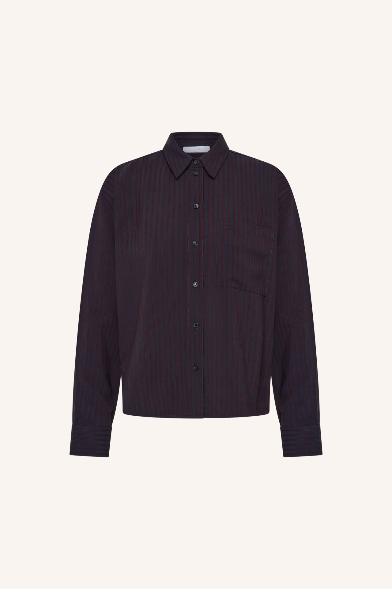 By-Bar blouse Lise wine stripe