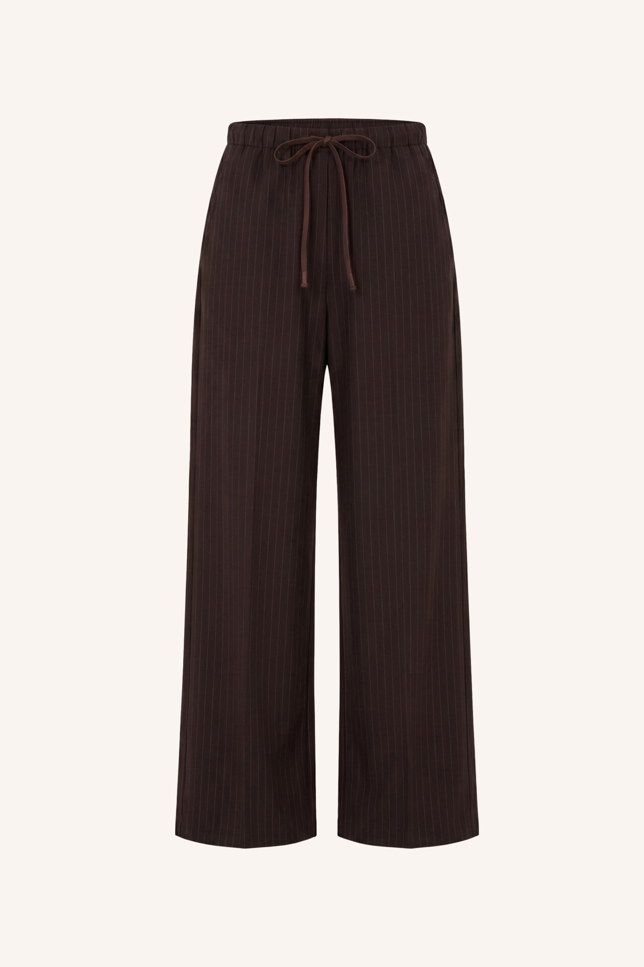 By-Bar pants Pelle brown pinstripe