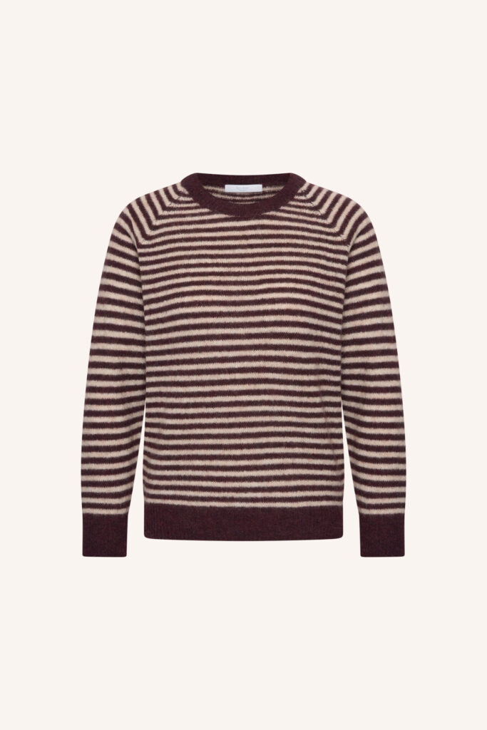 By-Bar pullover Sally burgundy crush stripe