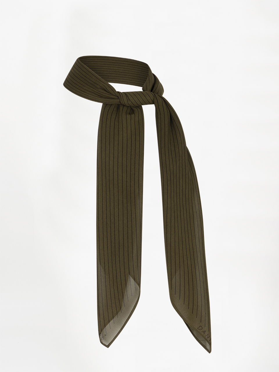 Dante6 scarf Pinstripe moss olive