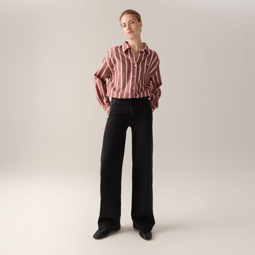 Lois denim Palazzo Gisele blackness black aged edge