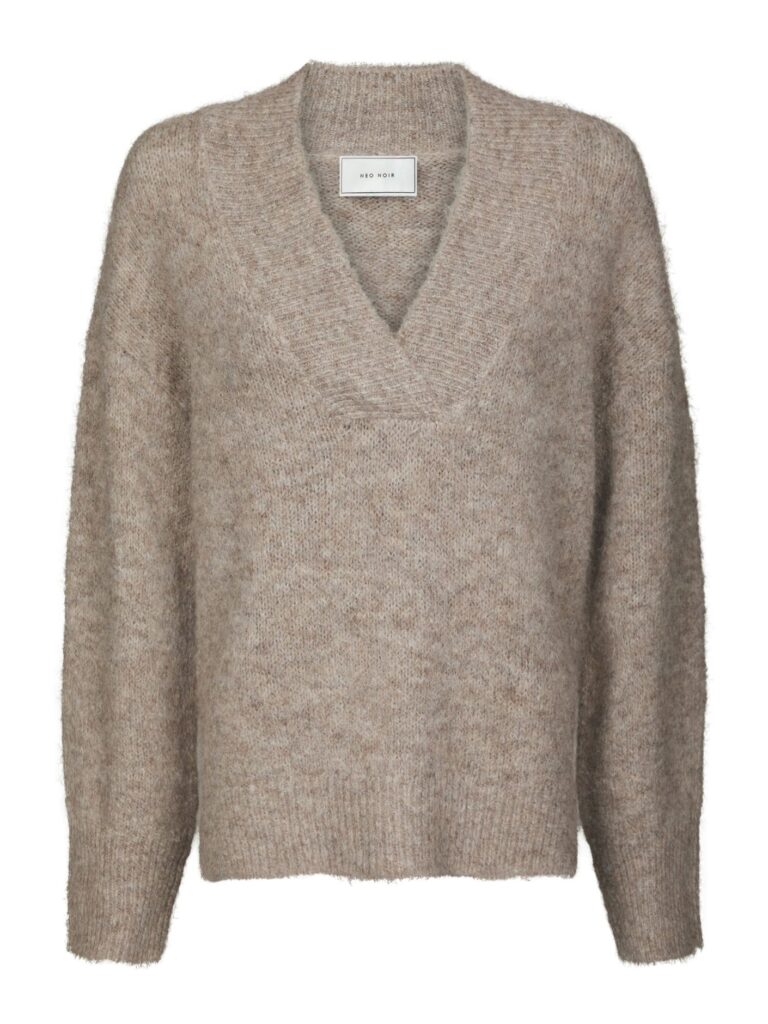 Neo Noir knit Melli fluffy beige melange