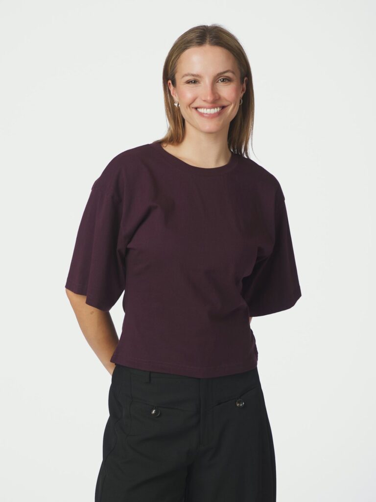 Neo NoirAsha Boxy Tee Bordeaux