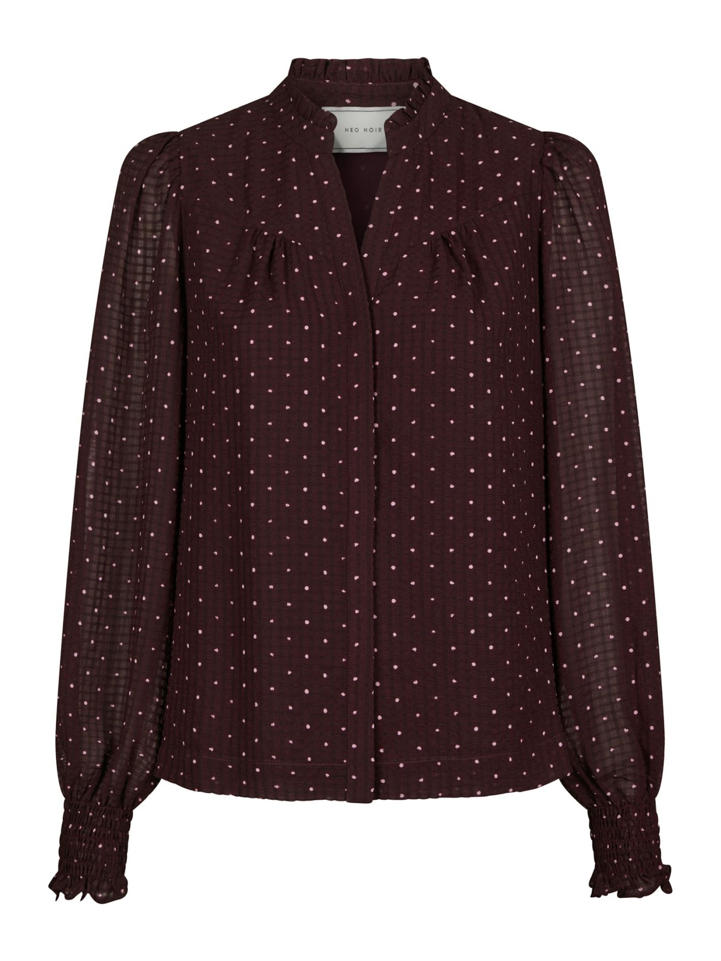 Neo Noir blouse Astrida Dotted Burgundy