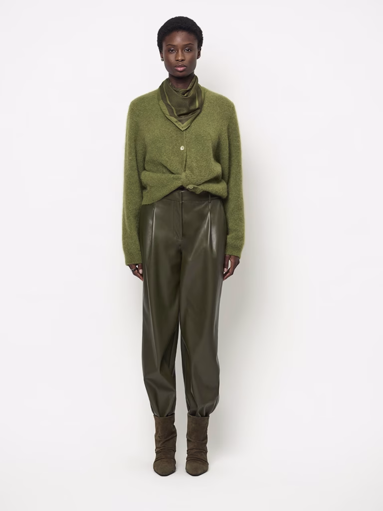 Dante6 Minora faux leather barrel pants
